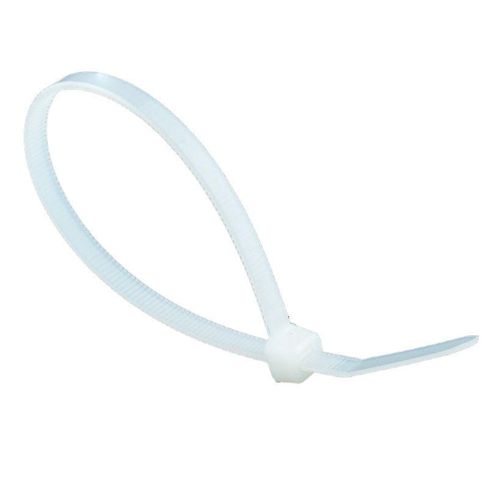 2.5mm x 200mm White Cable Tie - Pack of 100