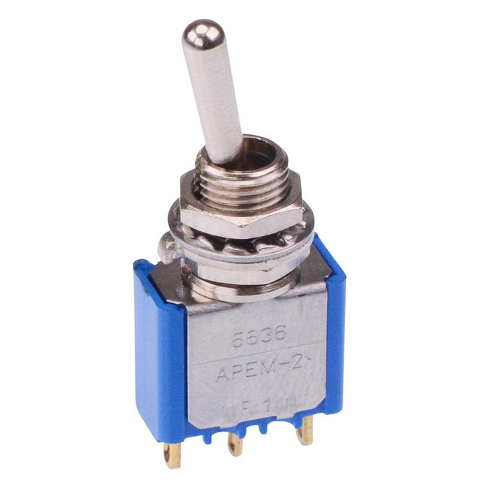5636CD APEM On-On 6.35mm Miniature Toggle Switch SPDT
