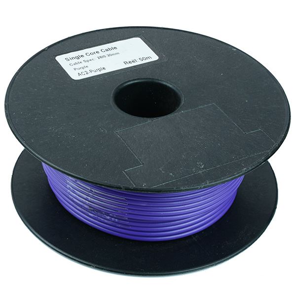 Purple 2mm Cable 28/0.30mm 50M Reel