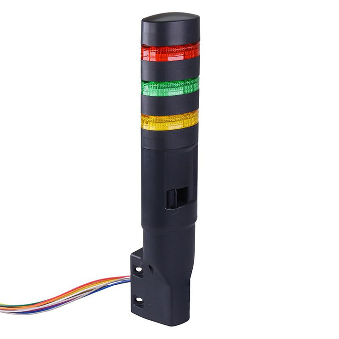 IDEC LD6A-3WZQB-RGY Red/Green/Yellow Stack Light LED Tower with Sounder & Flasher Wall Mount 24VAC/DC