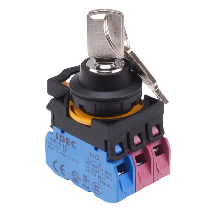 IDEC CW Series 3 Position Maintained Key Switch 1NO-2NC IP65