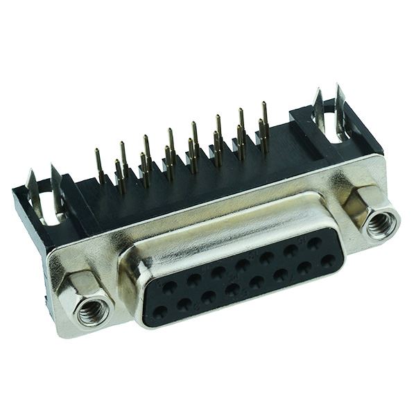 15-Way Right Angle PCB Female D Socket Connector