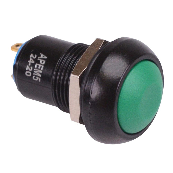 IPR1SAD3 Green Latching 12mm Push Button Switch SPST IP67 APEM