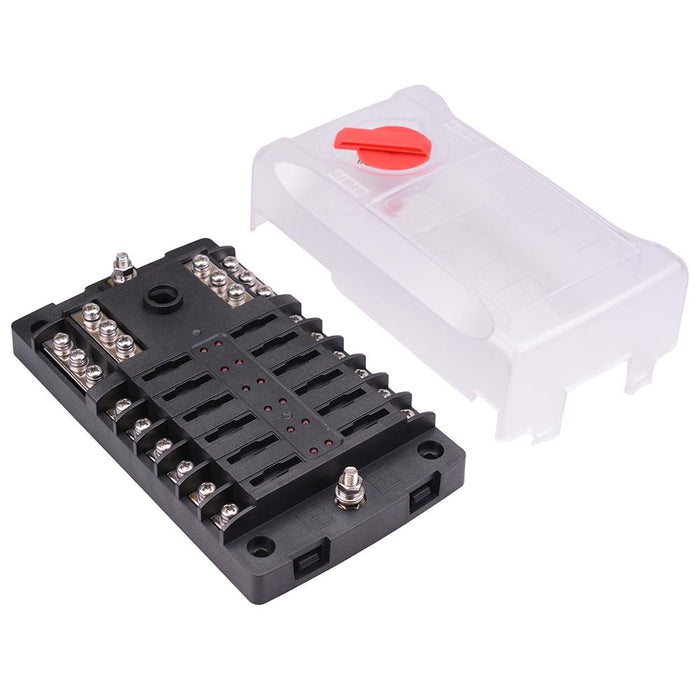 12 Way Automotive Standard Blade Fuse Box 100A 32VDC