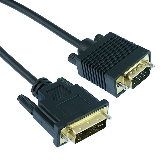 5m VGA Plug to DVI Plug Adapter Cable Lead