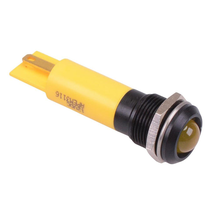 Q12P1BXXY12 Yellow 12mm 12VDC LED Panel Indicator APEM