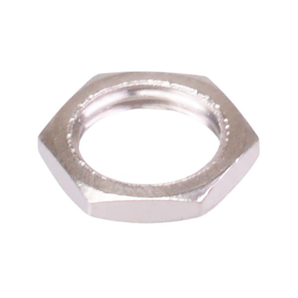 U76 Hexagonal Nut Nickel Plated Brass 1/4-40 APEM