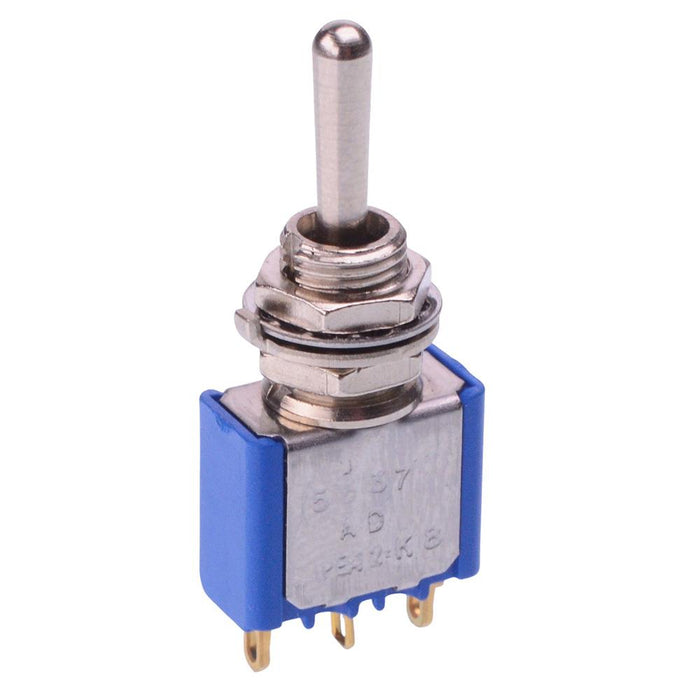 5637AD APEM (On)-Off-(On) Momentary 6.35mm Miniature Toggle Switch SPDT 4A 30VDC