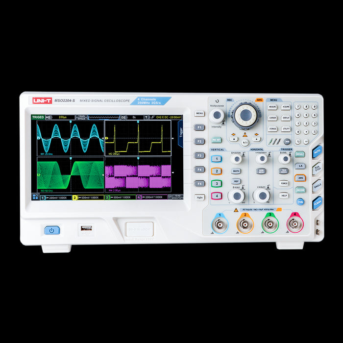 MSO2202-S 2 Analog 16 Digital Channel Oscilloscope 200MHz Uni-T