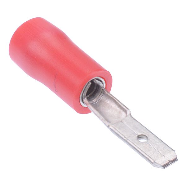 2.8mm Red Male Double Crimp Connector Terminal  (Pack of 100)