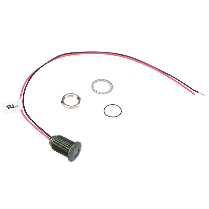 Q10F5AGXXHG12E Hyper Bright Green 10mm 12VDC LED Panel Indicator IP67 APEM