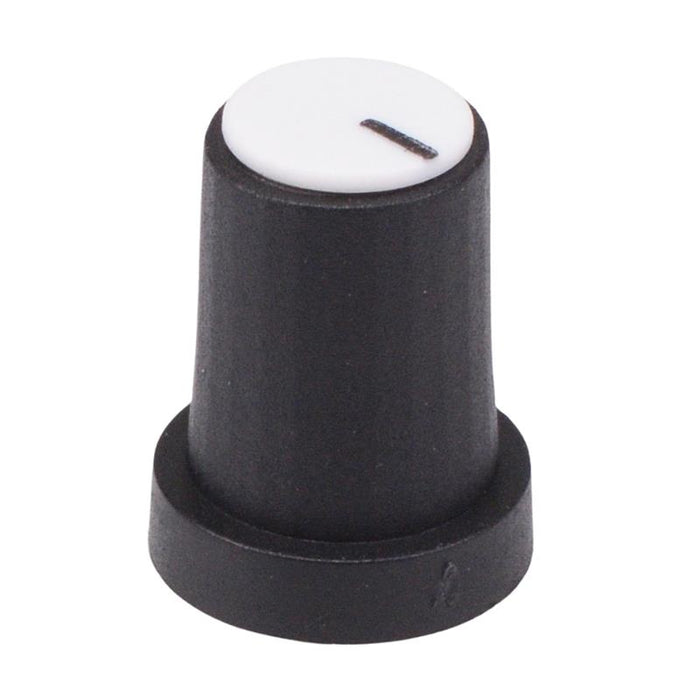 White 6mm Splined Shaft Knob 18 x 14mm CLIFF K85