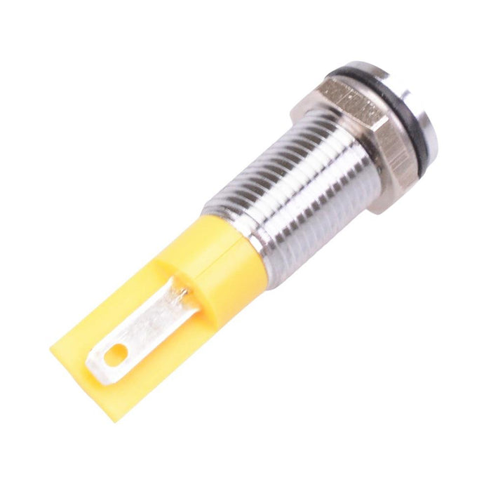 Q8F9CXXHY12E-X0237 Hyper Bright Yellow Flush 8mm 12VDC LED Panel Indicator IP67 APEM
