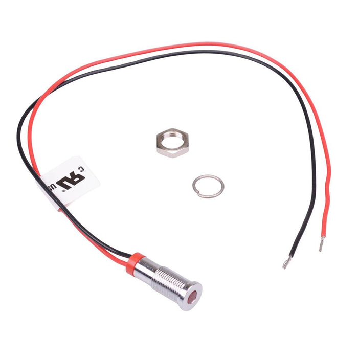Q6F7CXXR12 Red Flush 6mm 12VDC LED Panel Indicator APEM