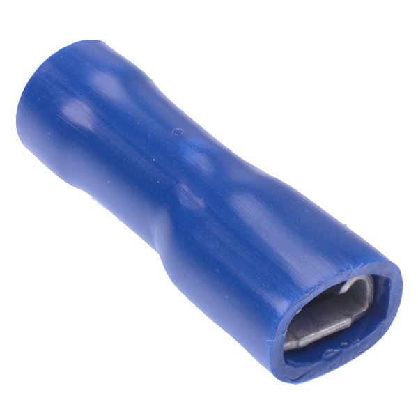 4.8mm Blue Female Insulated Double Crimp Connector Terminal  (Pack of 100)