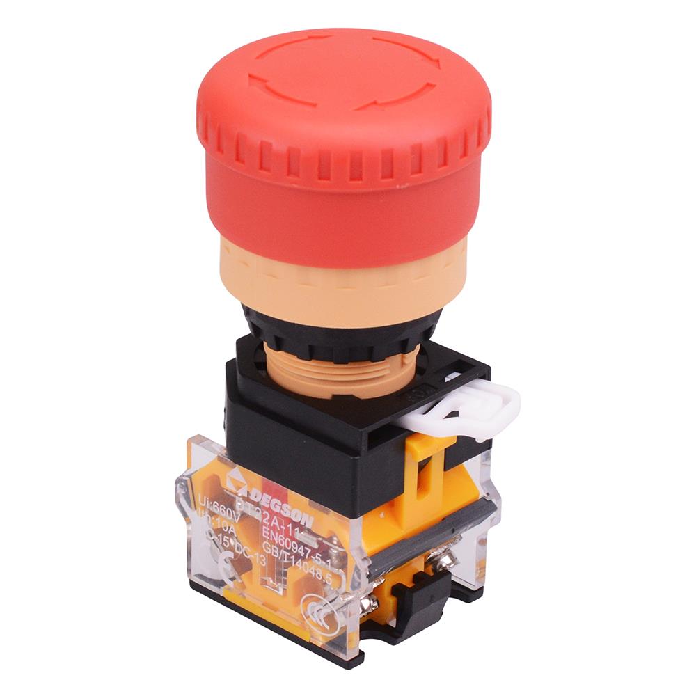Red Mushroom 22mm Emergency Stop Switch NO/NC — Maplin Pro | Your One ...