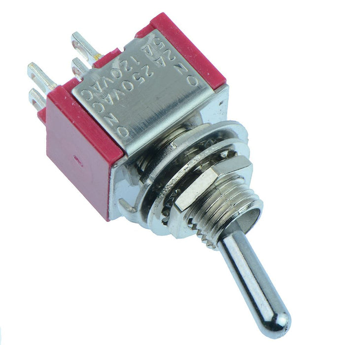 On-Off Miniature Toggle Switch 5A DPST