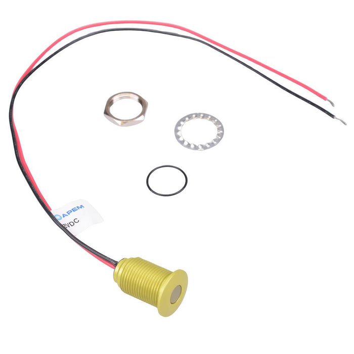 Q10F5AYXXHY02E Hyper Bright Yellow 10mm 2VDC LED Panel Indicator IP67 APEM