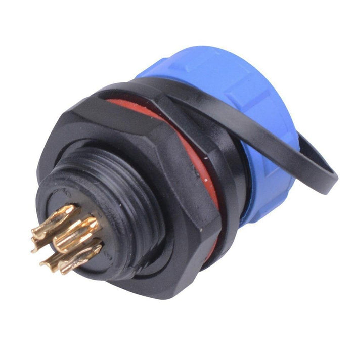 5 Pin Waterproof W13 Female Socket Panel Mount Connector IP68