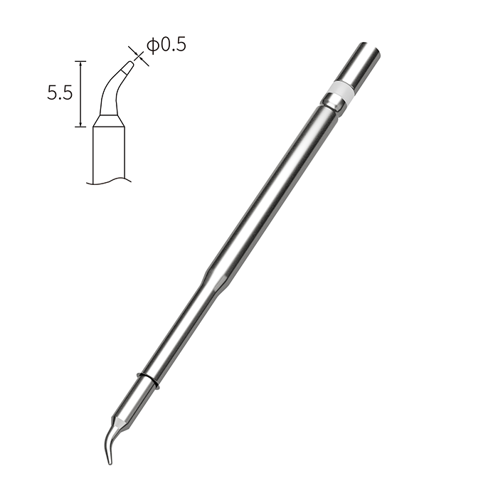 T210-0.5IS 0.5mm Bent Conical Soldering Iron Tip ATTEN