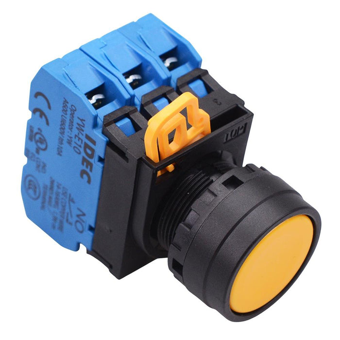 YW1B-A1E30Y Yellow 22mm Maintained Push Button Switch 3NO IP65 IDEC