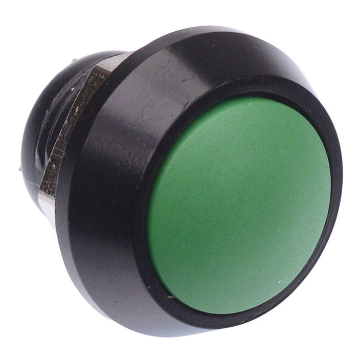 Green Button Black Momentary Vandal Resistant Push Button Switch 2A SPST