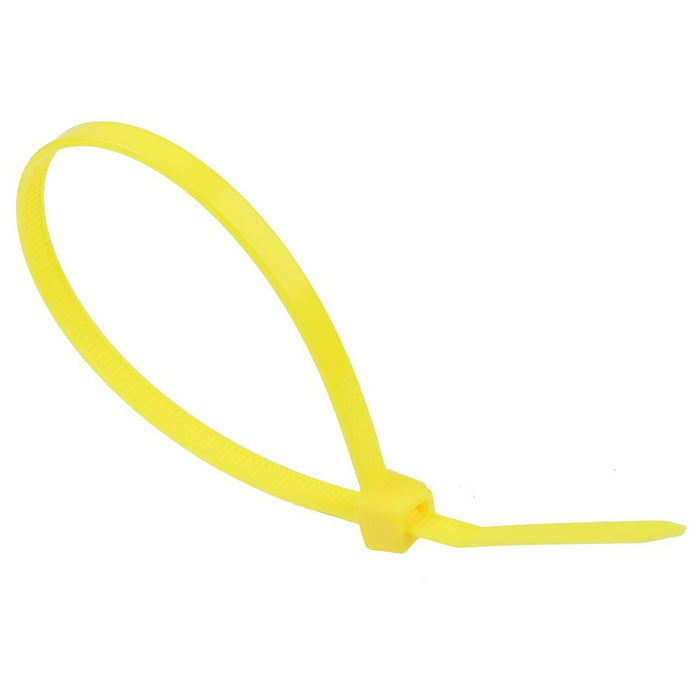 4.8mm x 200mm Yellow Cable Tie - Pack of 100