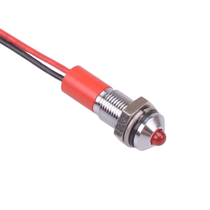 Red Led Ip67 Q6P3CXXR28E Red Prominent 6mm 28VDC LED Panel Indicator IP67 APEM ...