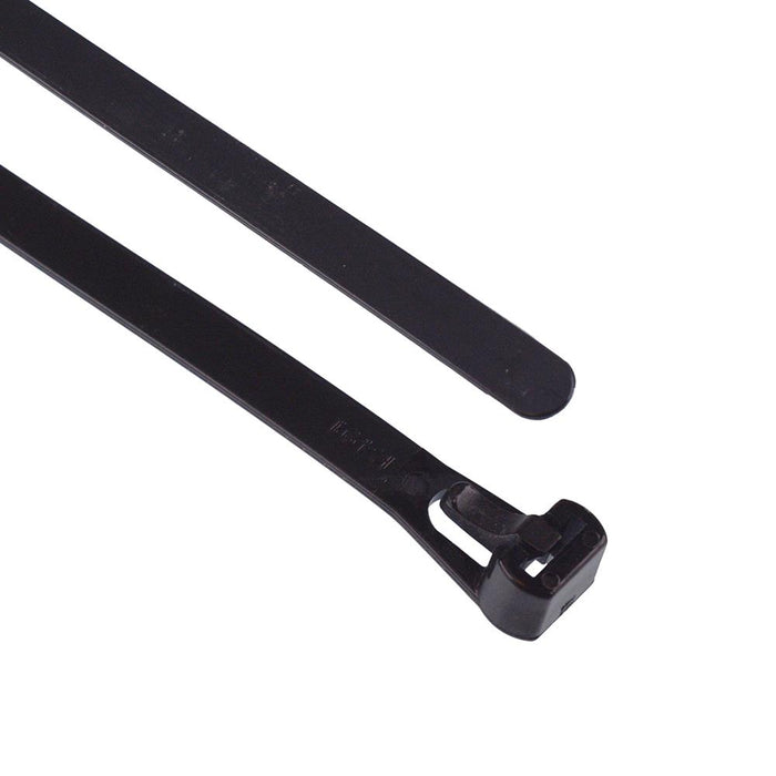 7.6mm Black Resealable Cable Tie 150mm - Pack of 100