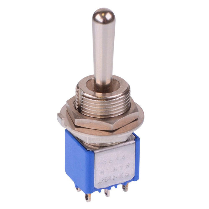 5644MTH1RA APEM On-On-(On) Momentary 11.9mm Miniature Toggle Switch DPDT 4A 30VDC