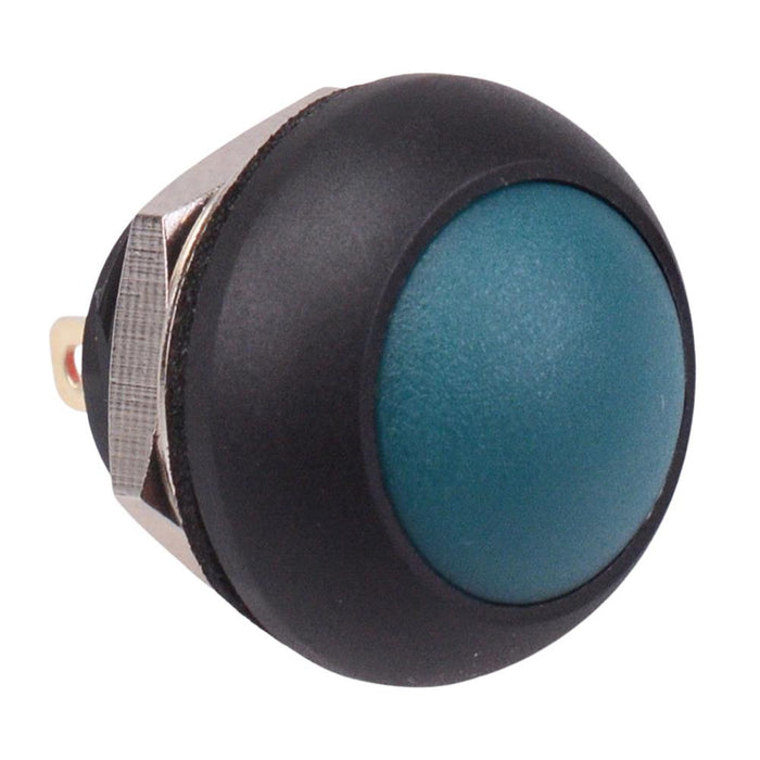 Green Off-(On) Momentary 12mm Round Push Button Switch SPST IP67