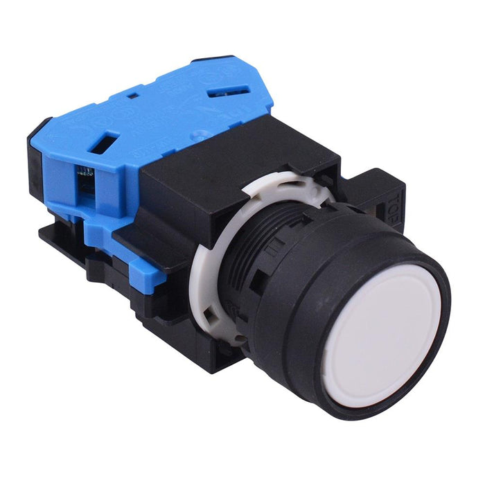 HW1B-M1F10W White 22mm Momentary Push Button Switch NO IDEC