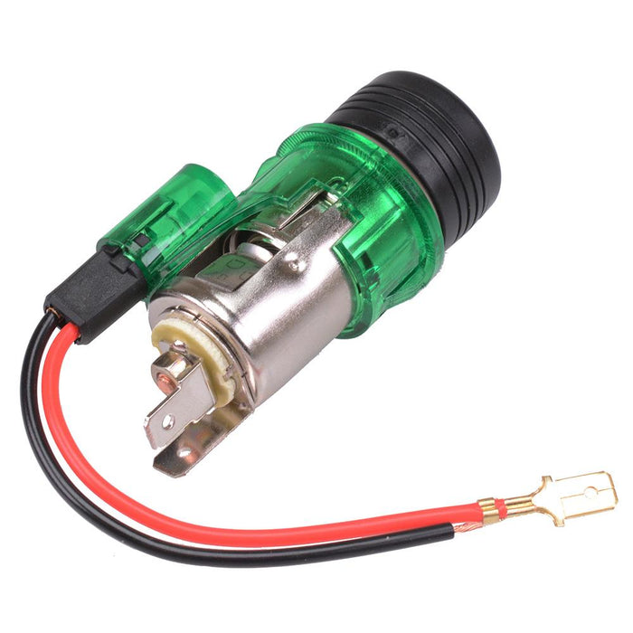 Cigarette Lighter Auxiliary Power Socket Green 24V