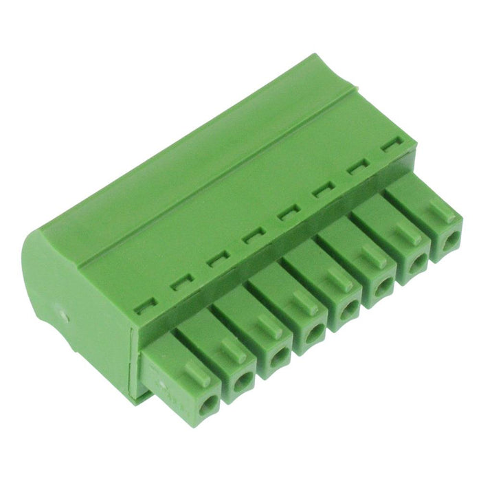 8-Way 3.81mm Screwless Pluggable Terminal Block Green 10A 300V
