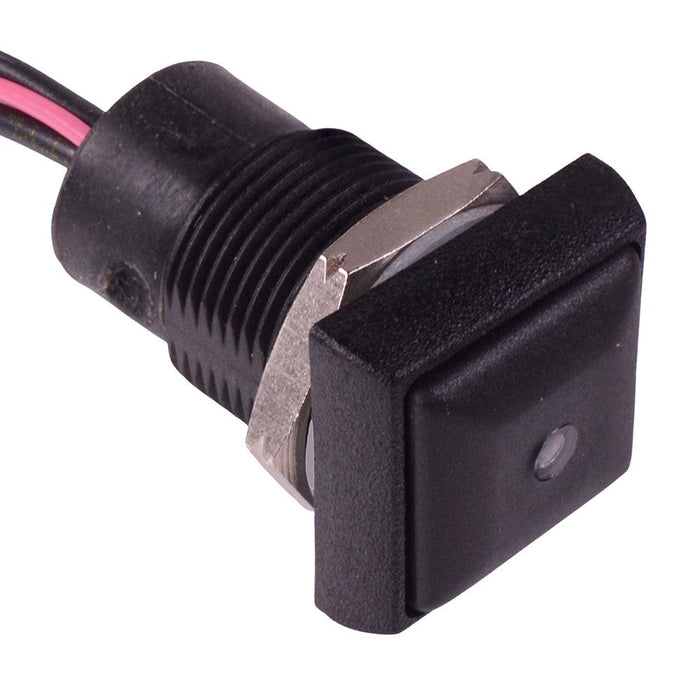 IRC3F422L0B APEM Blue LED Black Button Square 16mm Momentary NO Push Button Switch Prewired IP67