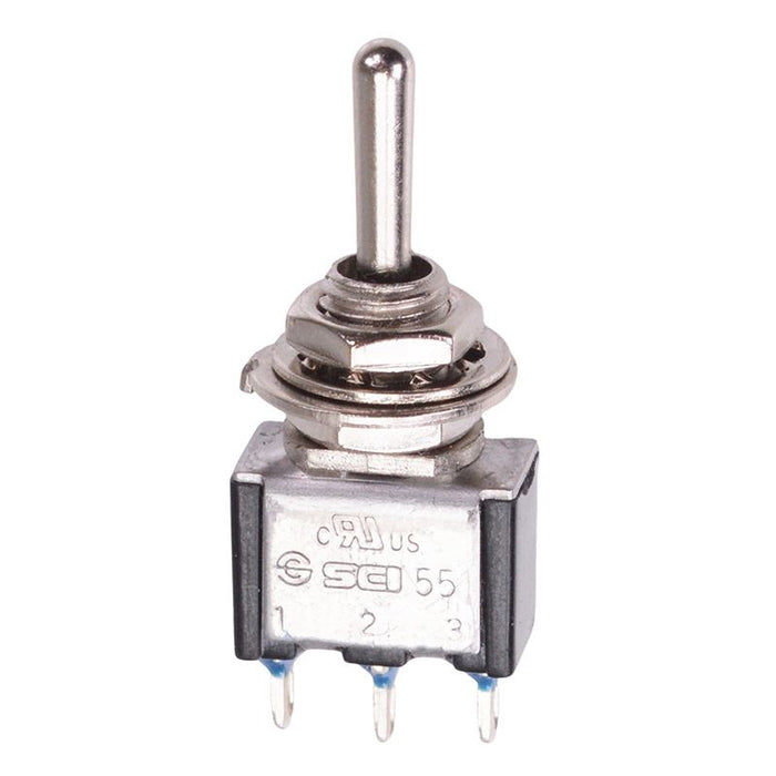 TA104A1 (On)-Off-(On) Momentary Miniature Toggle Switch SPDT 3A