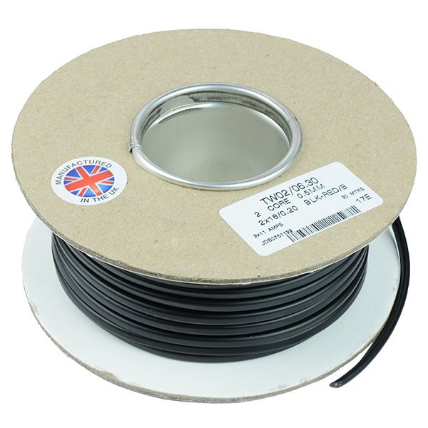 0.5mm² 2-Core Flat Twin Thin Wall Cable 16/0.2mm 30M