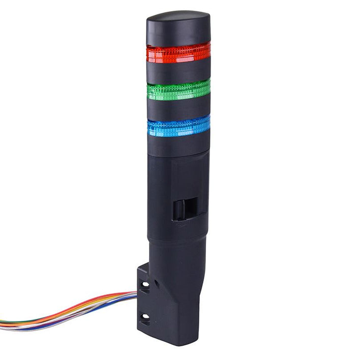 IDEC LD6A-3WZQB-RGS Red/Green/Blue Stack Light LED Tower with Sounder & Flasher Wall Mount 24VAC/DC