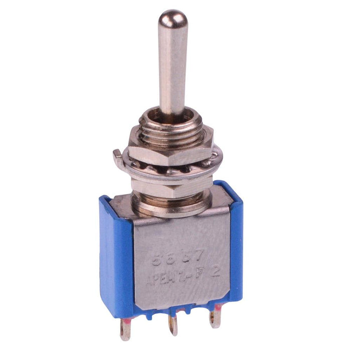 5637AB APEM (On)-Off-(On) Momentary 6.35mm Miniature Toggle Switch SPDT 4A 30VDC