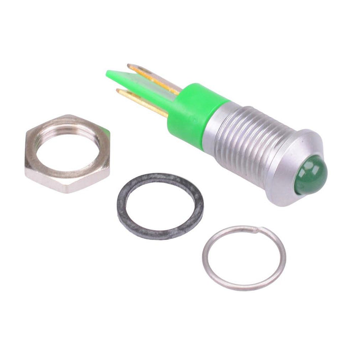 Q8P9GXXG28E Green Prominent 8mm 28VDC LED Panel Indicator IP67 APEM