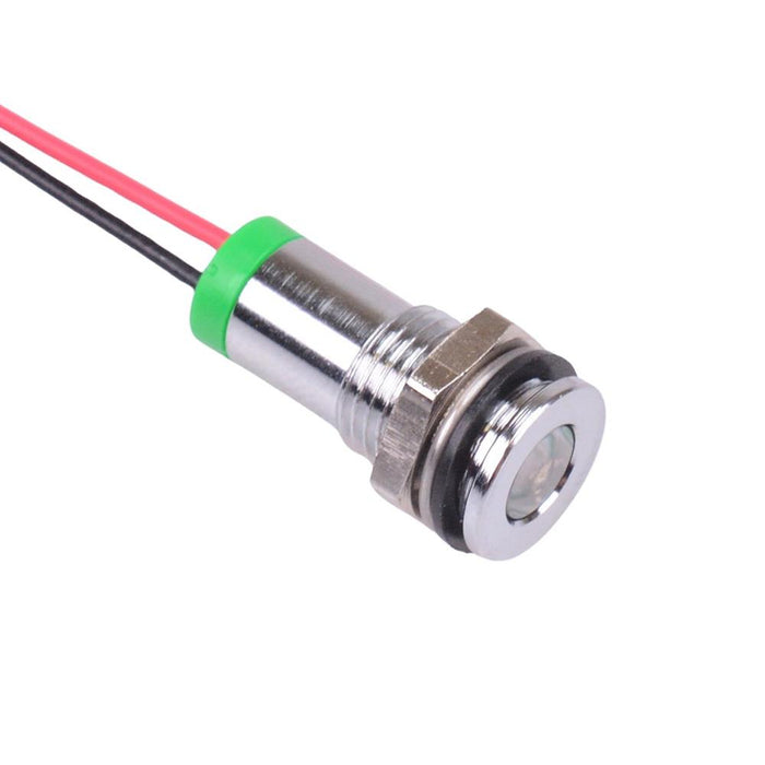 Q8F7CXXSG02E-X0806 Super Bright Green Flush 8mm 3.3VDC LED Panel Indicator IP67 APEM