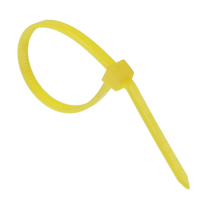 2.5mm x 100mm Yellow Cable Tie - Pack of 100