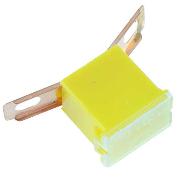 60A Yellow Screw Fit Male PAL Fuses