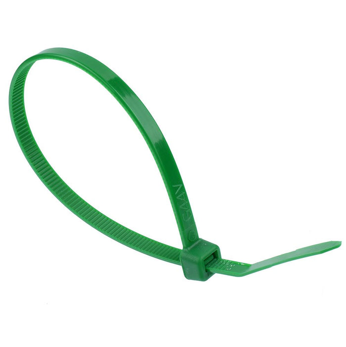 4.8mm x 370mm Green Cable Tie - Pack of 100