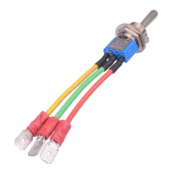 5637MCD (On)-Off-(On) Momentary 11.9mm Miniature Prewired Toggle Switch SPDT APEM