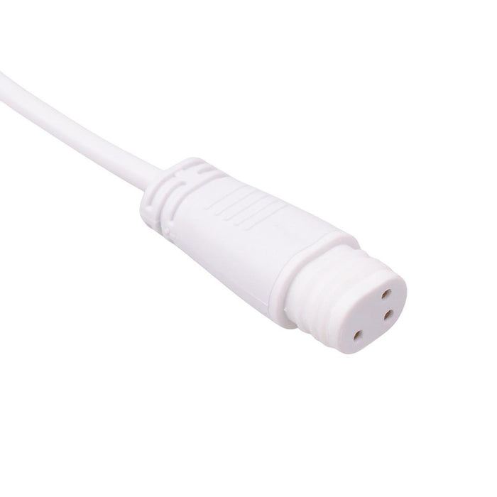 Male White 3 Pole Locking DC Lighting Connector IP60