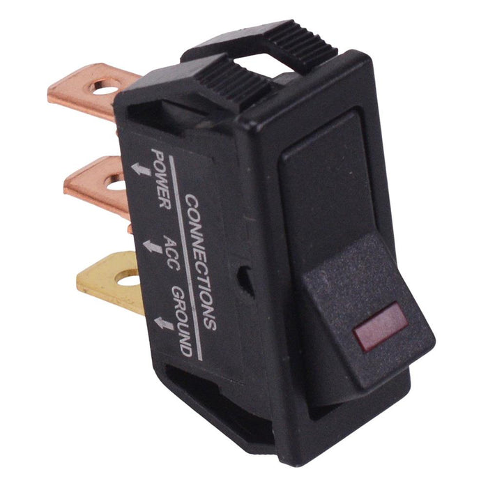Red 12V LED On-Off Rectangle Rocker Switch SPST 20A R13-249L-01
