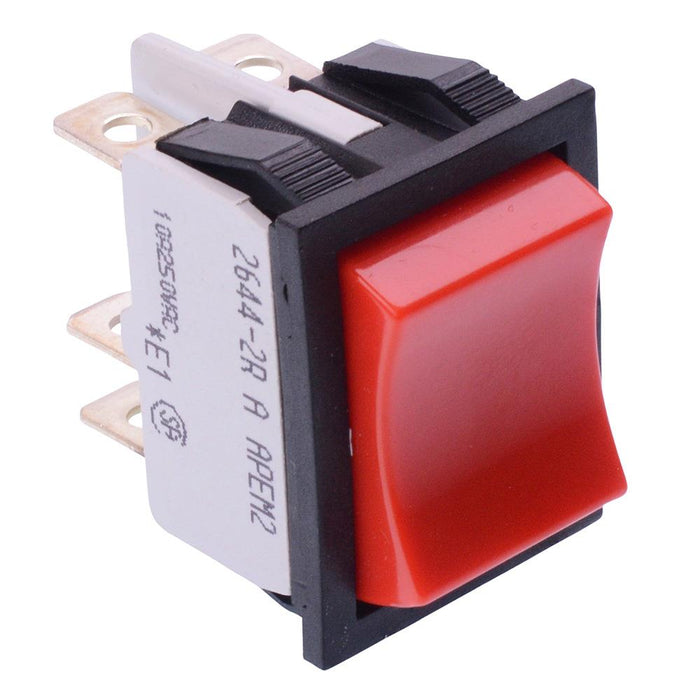 2644LH2R2A236000 APEM Red On-On-On Industrial Rocker Switch DPDT 10A