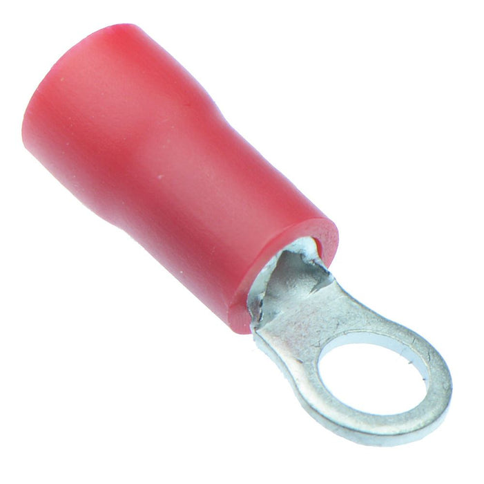 Red 3.2mm Insulated Crimp Ring Terminal (Pack of 100)
