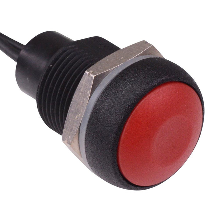 IRR1F462 APEM Red Round 16mm Latching Push Button Switch Prewired IP67